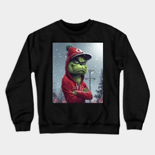 The Grinch Vs Cleveland Indians Logo: Iconic Encounter Begins Crewneck Sweatshirt